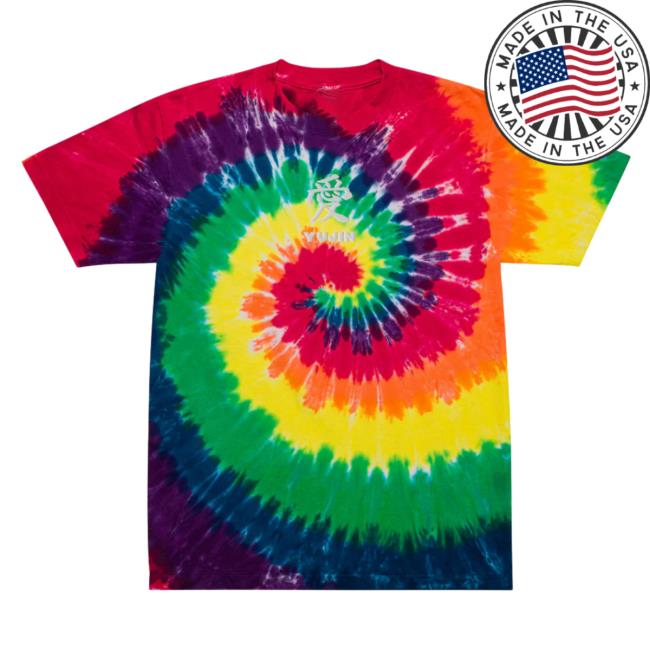 Yujin Clothing Japanese Love Tie Dye Shirt Classic Rainbow Tie-Dye