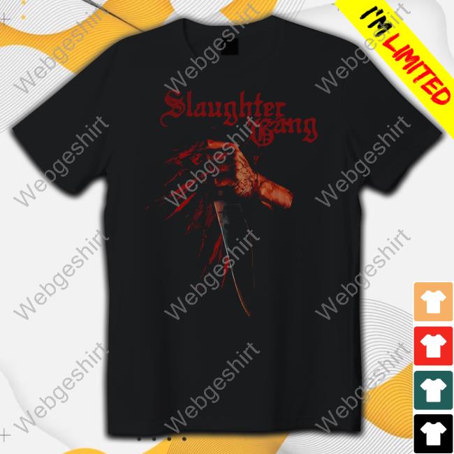 21 Savage Merch Slaughter Gang Knife Splatter Death Before Dishonor Long Sleeved T Shirt